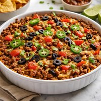 Easy Beef N Bean Taco Dip