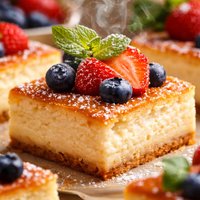 Easy Bisquick Cheesecake Squares Crustless