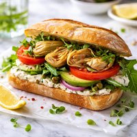 Easy Bistro Artichoke Sandwich Vegetarian Too