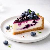 Easy Blueberry Cream Cheesecake