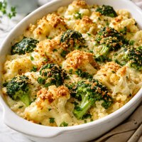 Easy Cauliflower Broccoli Au Gratin