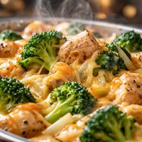 Easy Cheesy Chicken Broccoli Onion Casserole