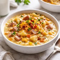 Easy Cheesy Ham Chowder