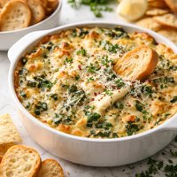 Easy Cheesy Spinach and Artichoke Dip