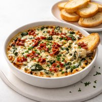 Easy Cheesy Spinach and Bacon Dip