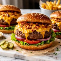 Easy Cheesy Topped Burgers