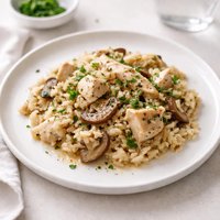 Easy Chicken Mushroom and Rice Casserole