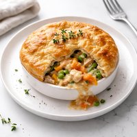 Easy Chicken or Turkey Pot Pie Using Frozen Veggies
