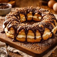 Easy Chocolate Eclair Ring Shaped Dessert Cake