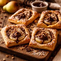 Easy Chocolate Filled Pear Tarts