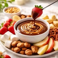 Easy Chocolate Fondue with Peanut Butter