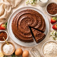 Easy Cocoa 1 Layer Cake