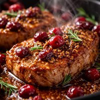 Easy Cranberry Mustard Pork Chops