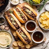 Easy Crock Pot French Dip with Au Jus