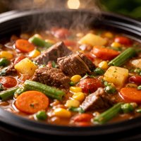 Easy Crockpot Beef Vegetable Soup