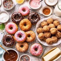 Easy Doughnuts and Doughnut Holes