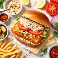 Easy Fish O Fillet Sandwich with a Spicy Tartar Sauce