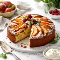Easy Fresh Nectarine Cake