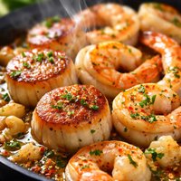 Easy Gourmet Scallops and Shrimps