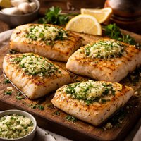 Easy Halibut Fillets with Herb Butter