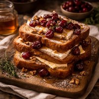 Easy Honey Cranberry French Toast with Brie