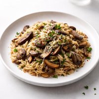 Easy Mushroom Orzo