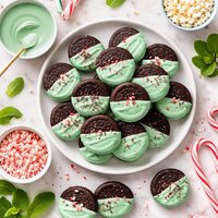 Easy No Bake Mint Sandwich Cookies