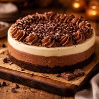 Easy No Bake Triple Chocolate Cheesecake