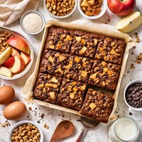 Easy One Bowl Apple Snack Brownie Cake