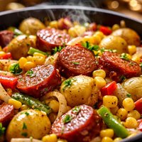Easy One Pot Kielbasa Dump