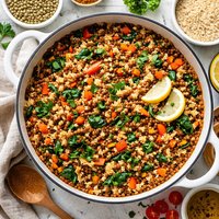 Easy One Pot Lentils and Rice