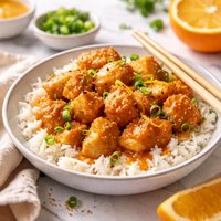 Easy Orange Chicken with Rice