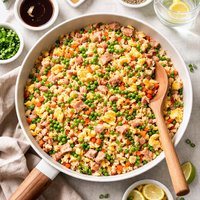 Easy Peasy Ham and Egg Fried Rice