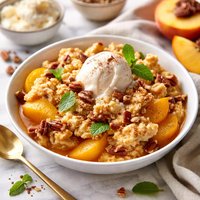 Easy Peasy Scrambled Peach Cobbler
