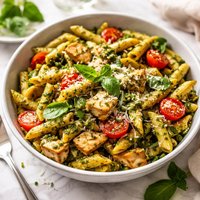 Easy Pesto Chicken Penne
