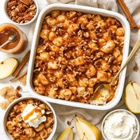 Easy Praline Pear Pudding