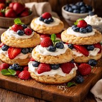 Easy Red White and Blueberry Shortcakes