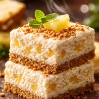 Easy Refrigerator Pineapple Graham Dessert Squares