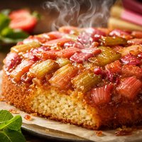Easy Rhubarb Upside Down Cake