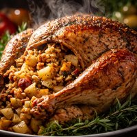 Easy Roast Turkey with Apple Stuffing