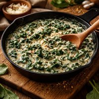 Easy Skillet Creamed Spinach