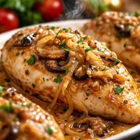 Easy Smothered Oven Chicken Breasts