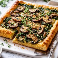 Easy Spinach and Mushroom Tart Side Dish