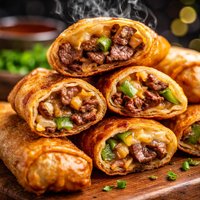 Easy Steak and Cheese Egg Rolls