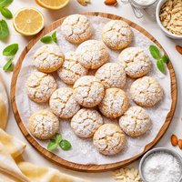 Easy Sugar Dusted Amaretti Biscuits