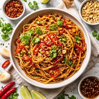 Easy Szechuan Style Linguine Noodles
