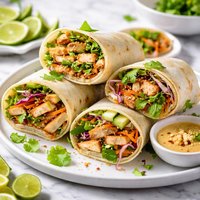 Easy Thai Chicken Wraps