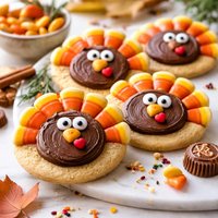 Easy Thanksgiving Turkey Cookies