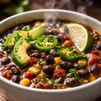 Easy Vegetarian Vegan Black Bean Soup