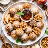 Ebelskiver Spiced Apple Filled Pancakes